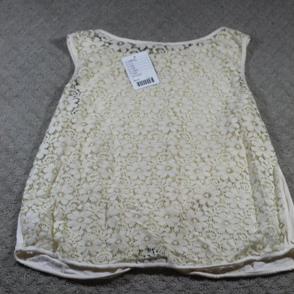 NWT Anthropologie Weston Wear Size Large Ivory Lace Sleeveless Top - Picture 1 of 5